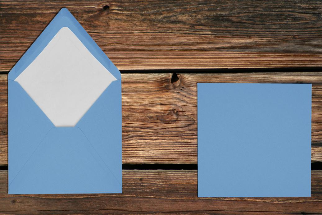 Briefhüllen mit Seidenfutter 164x164 mm Nassklebend Dunkelblau gerippt 100 g/qm